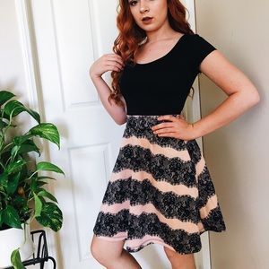 Fit N Flare Stretchy Lace Patterned Rue 21 Dress